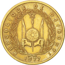 Coin, Djibouti, 10 Francs, 1977, Paris, AU(50-53), Aluminum-Bronze, KM:23