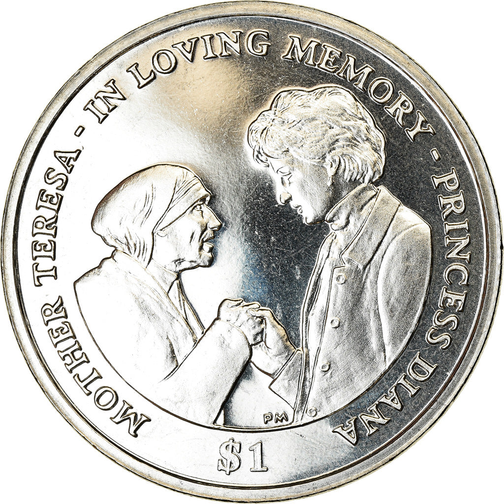 Coin, BRITISH VIRGIN ISLANDS, Dollar, 2007, Franklin Mint, Mère Teresa et Lady