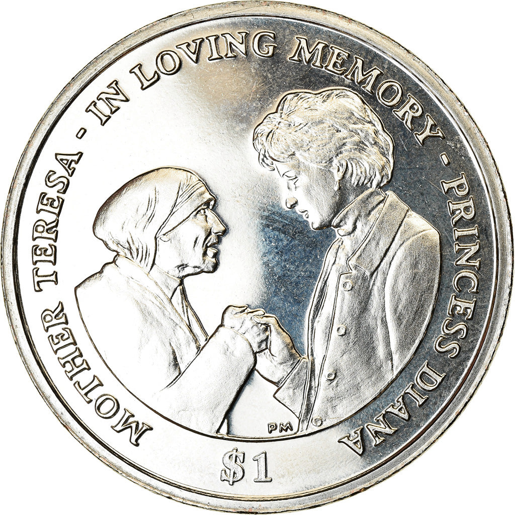 Coin, BRITISH VIRGIN ISLANDS, Dollar, 2007, Franklin Mint, Mère Teresa et Lady