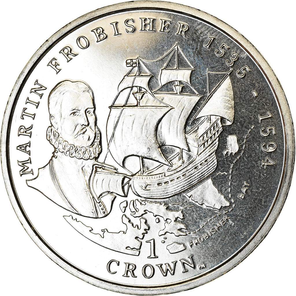 Coin, Isle of Man, Crown, 2007, Pobjoy Mint, Martin Frobisher, MS(63)