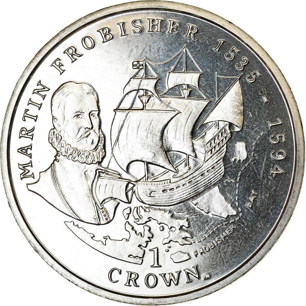 Coin, Isle of Man, Crown, 2007, Pobjoy Mint, Martin Frobisher, MS(63)