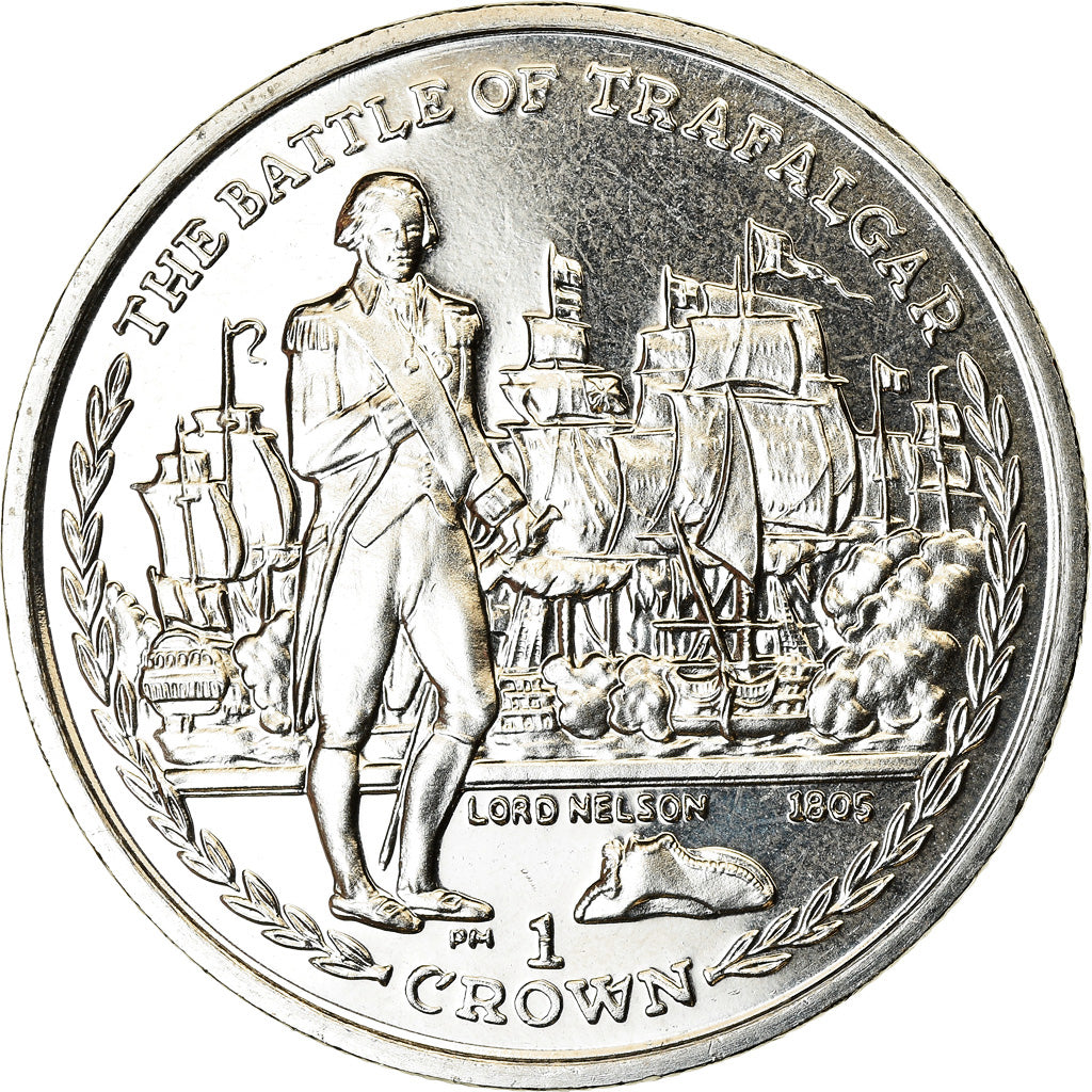 Coin, Isle of Man, Crown, 2006, Pobjoy Mint, Bataille de Trafalgar - Lord