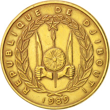 Djibouti, 500 Francs, 1989, Paris, AU(50-53), Aluminum-Bronze, KM:27