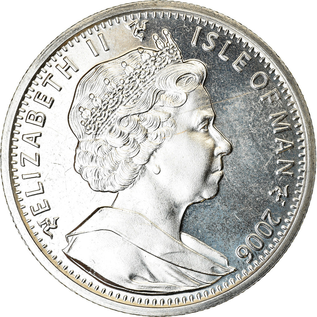 Coin, Isle of Man, Crown, 2006, Pobjoy Mint, Bataille de Waterloo - Duc de