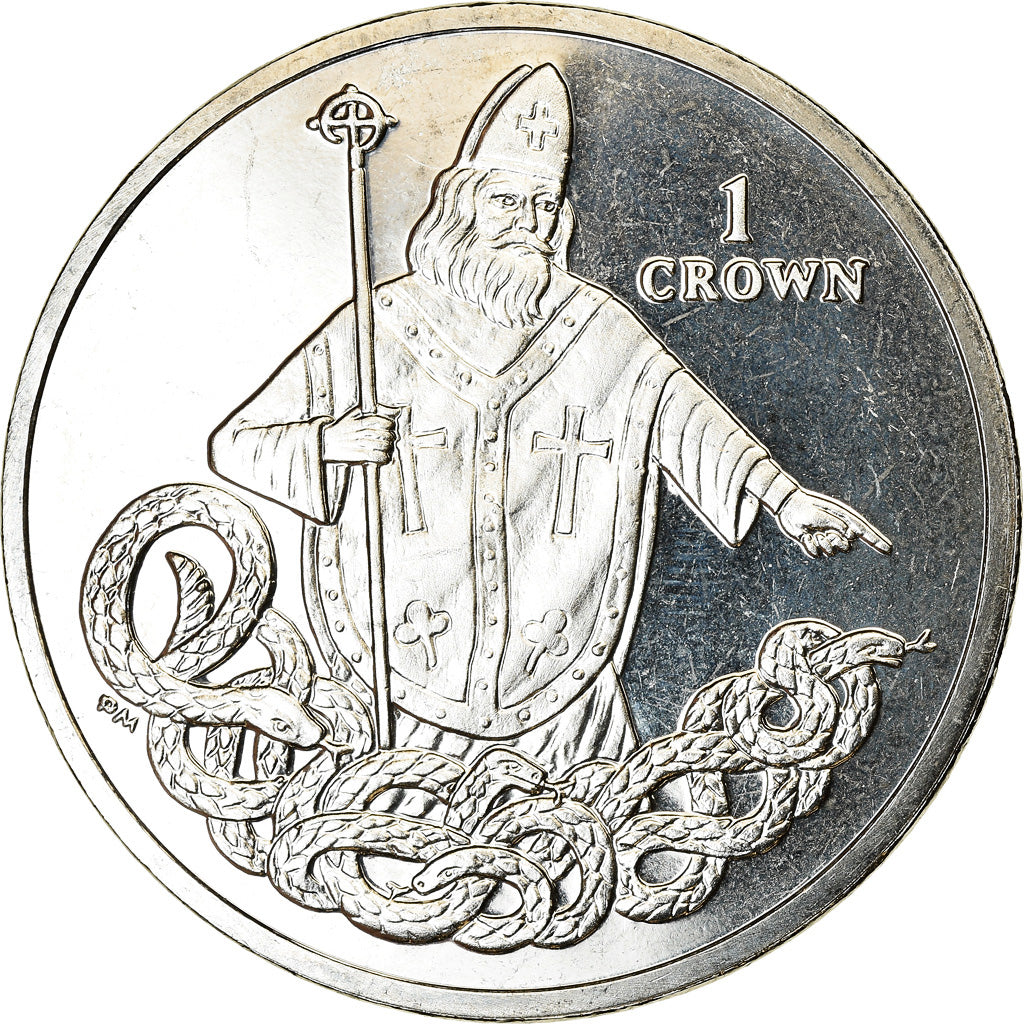Coin, Isle of Man, Crown, 2013, Pobjoy Mint, Saint Patrick, MS(63), Cupro-nickel