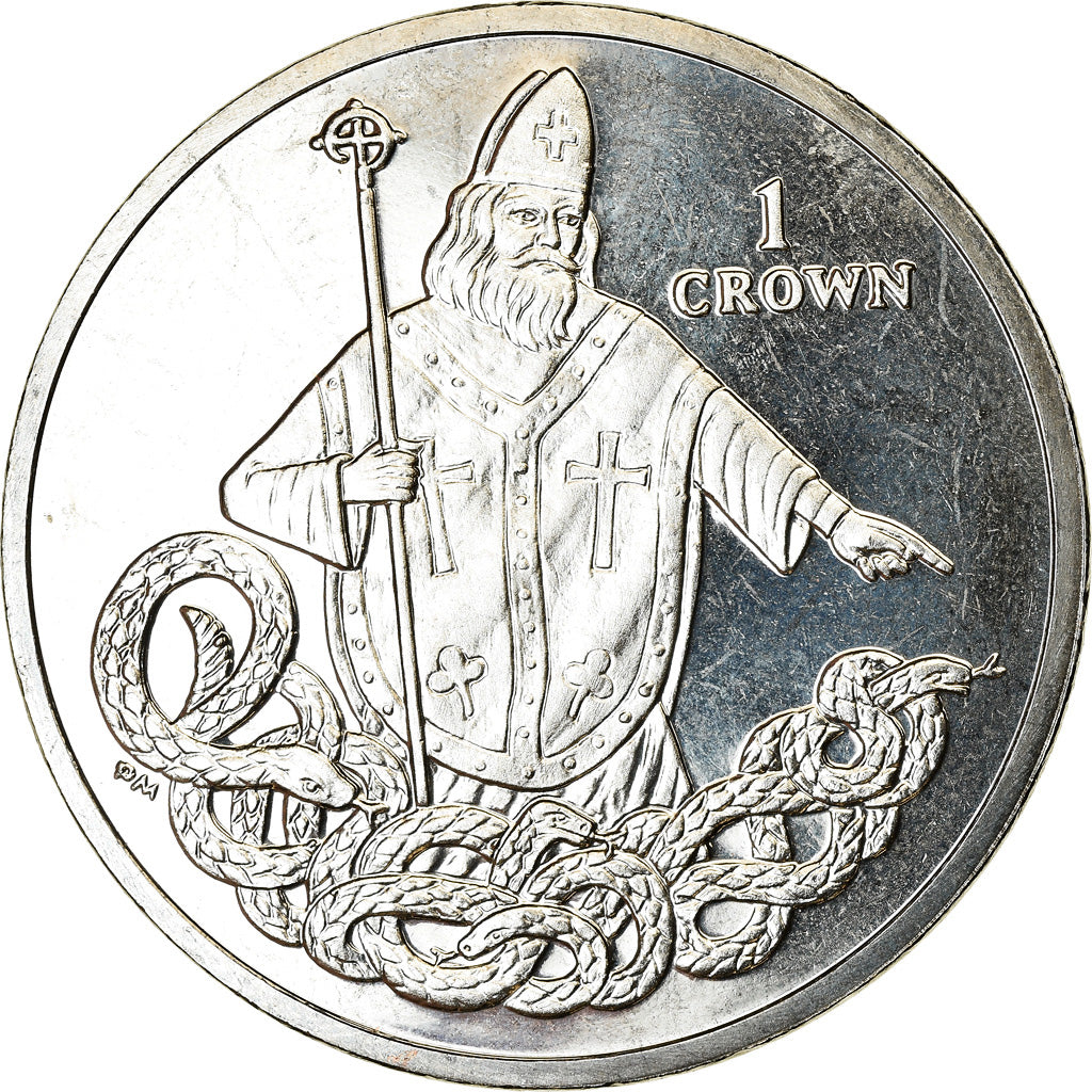 Coin, Isle of Man, Crown, 2013, Pobjoy Mint, Saint Patrick, MS(63), Cupro-nickel
