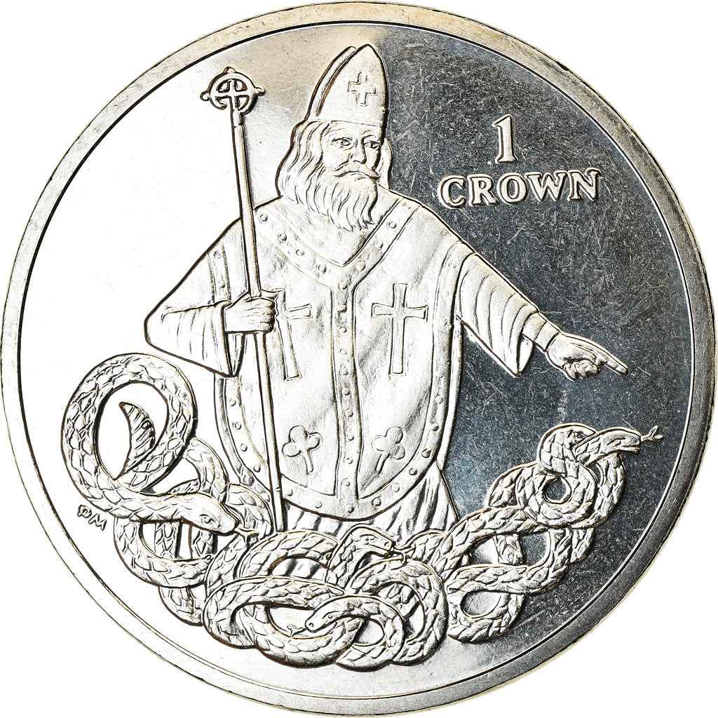 Coin, Isle of Man, Crown, 2013, Pobjoy Mint, Saint Patrick, MS(63), Cupro-nickel