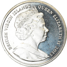 Moeda, Ilhas Virgens Britânicas, Dollar, 2013, Franklin Mint, Duc de Cambridge