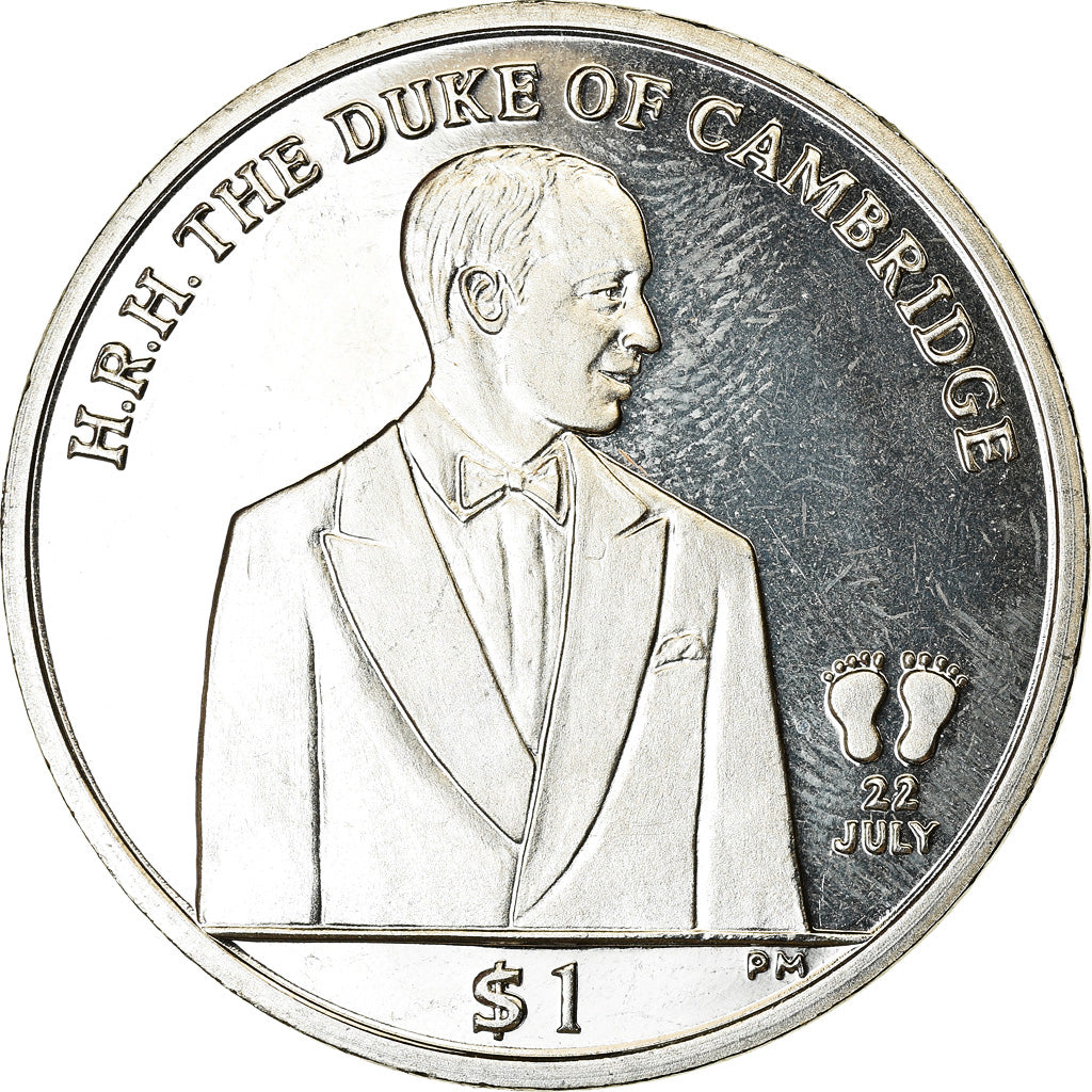 Monnaie, BRITISH VIRGIN ISLANDS, Dollar, 2013, Franklin Mint, Duc de Cambridge