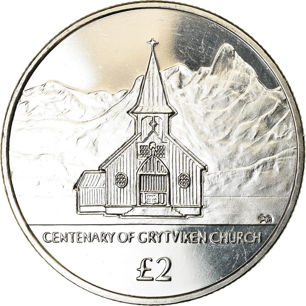 Coin, South Georgia and the South Sandwich Islands, 2 Pounds, 2013, Centenaire