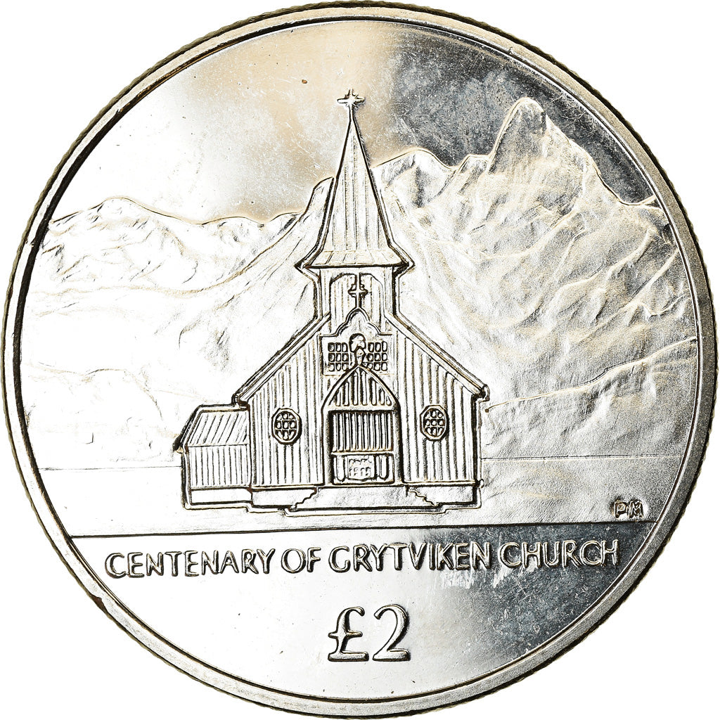 Coin, South Georgia and the South Sandwich Islands, 2 Pounds, 2013, Centenaire