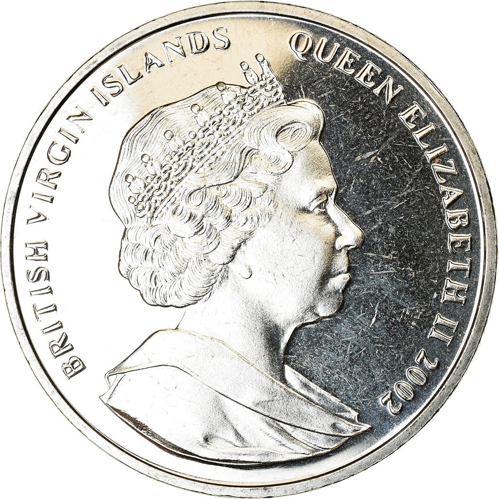 Moeda, Ilhas Virgens Britânicas, Dollar, 2002, Franklin Mint, Centenaire de