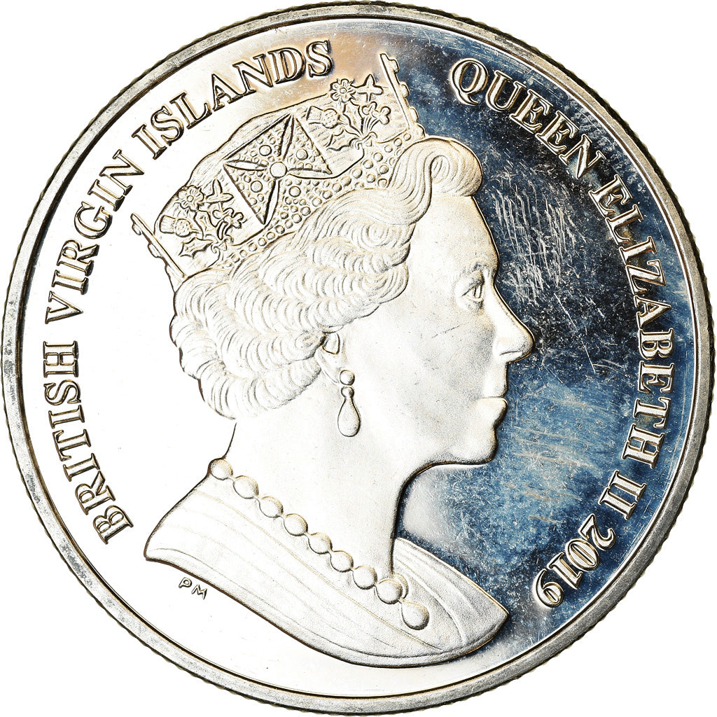 Coin, BRITISH VIRGIN ISLANDS, Dollar, 2019, Franklin Mint, Poisson porc-épic