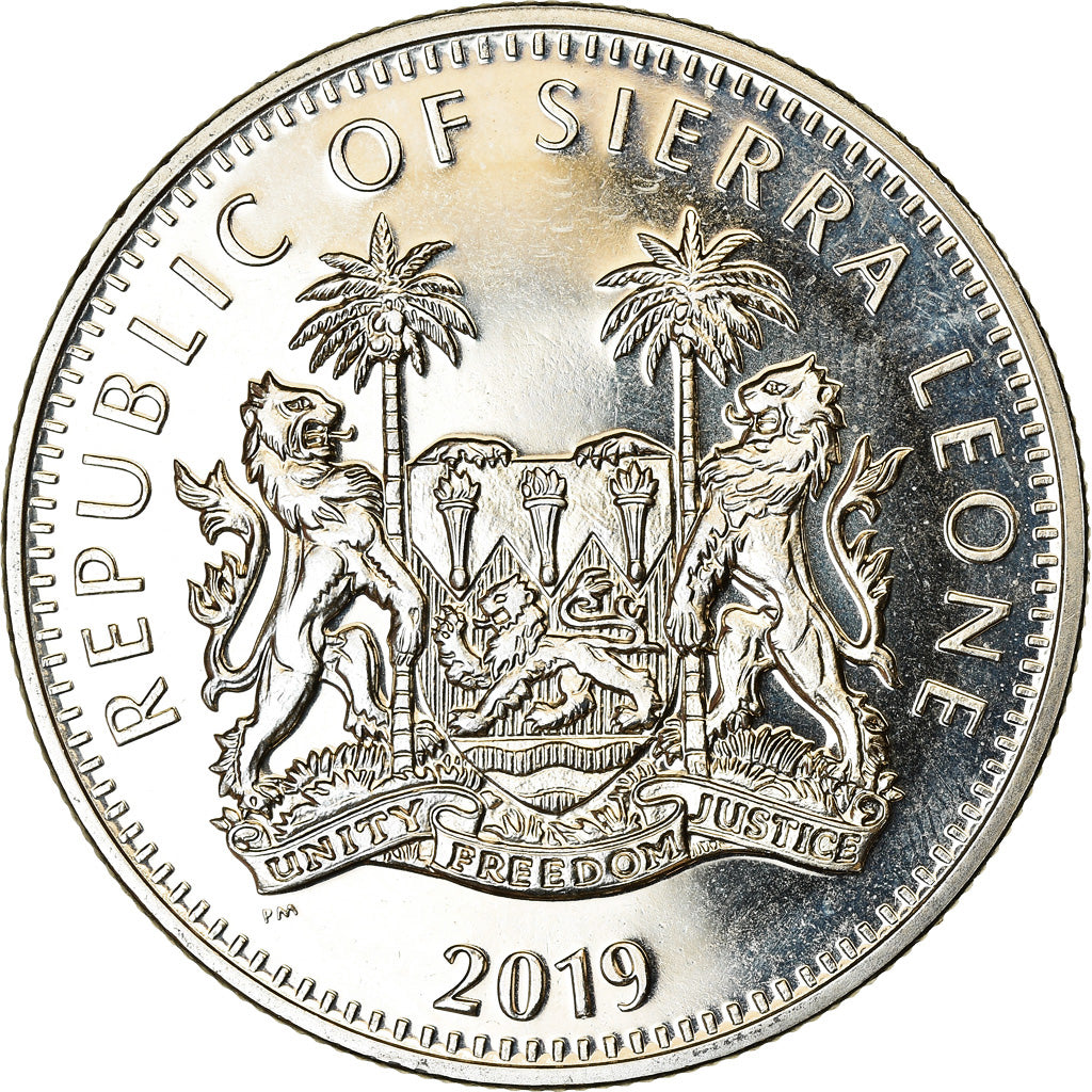 Coin, Sierra Leone, Dollar, 2019, British Royal Mint, Lion, MS(63), Cupro-nickel