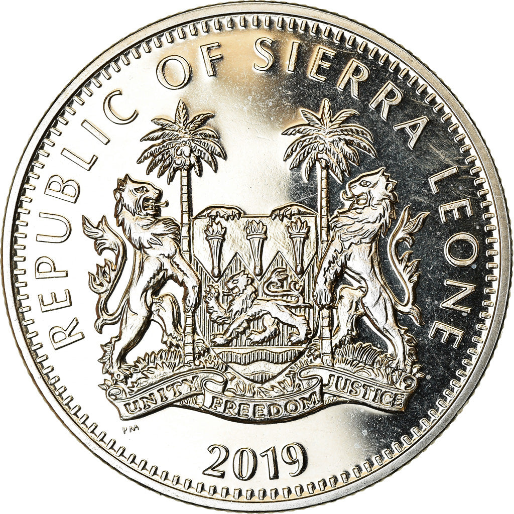 Coin, Sierra Leone, Dollar, 2019, British Royal Mint, Lion, MS(63), Cupro-nickel