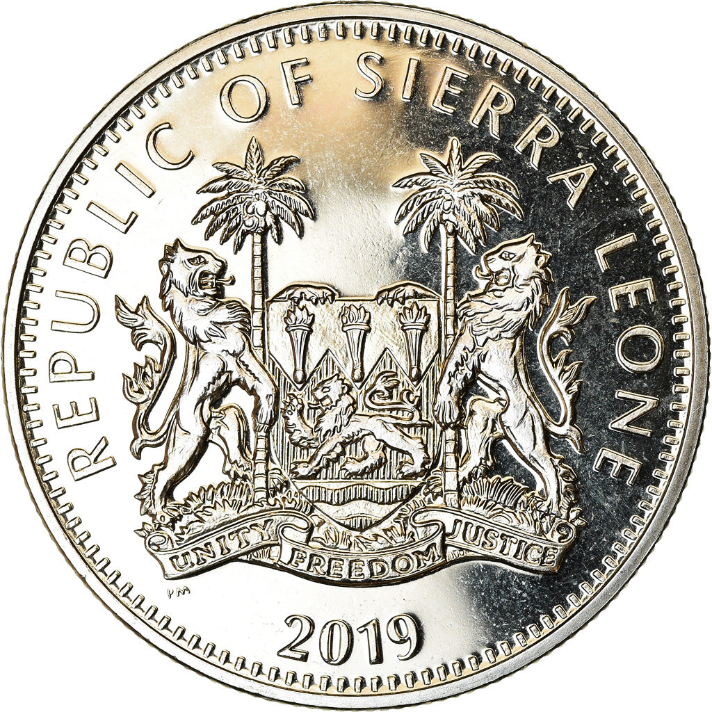 Moneta, Sierra Leone, Dollar, 2019, British Royal Mint, Lion, MS(63)