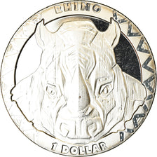 Coin, Sierra Leone, Dollar, 2019, British Royal Mint, Rhinocéros, MS(63)