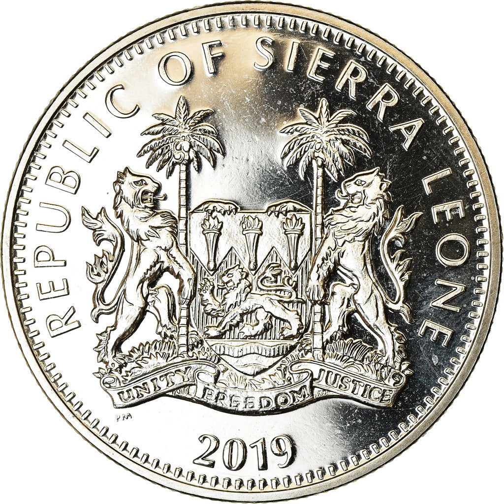 Coin, Sierra Leone, Dollar, 2019, British Royal Mint, Rhinocéros, MS(63)