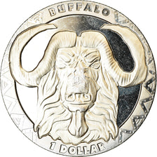 Moneta, Sierra Leone, Dollar, 2019, British Royal Mint, Bison, SPL, Rame-nichel