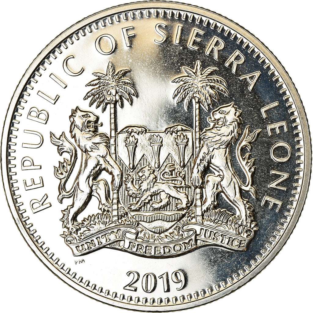 Moneta, Sierra Leone, Dollar, 2019, British Royal Mint, Bison, SPL, Rame-nichel