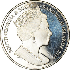 Moneda, Islas Georgias del Sur y Sandwich del Sur, 2 Pounds, 2019, Sir Ernest