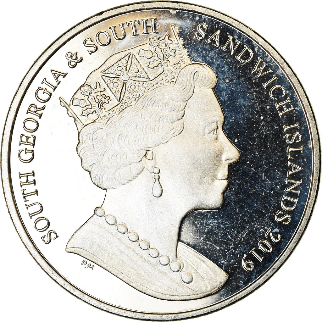 Moneta, Georgia del Sud e Isole Sandwich Meridionali, 2 Pounds, 2019, Sir Ernest
