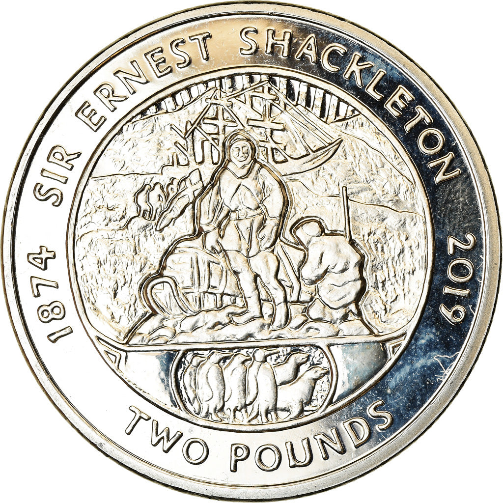 Moneta, Georgia del Sud e Isole Sandwich Meridionali, 2 Pounds, 2019, Sir Ernest