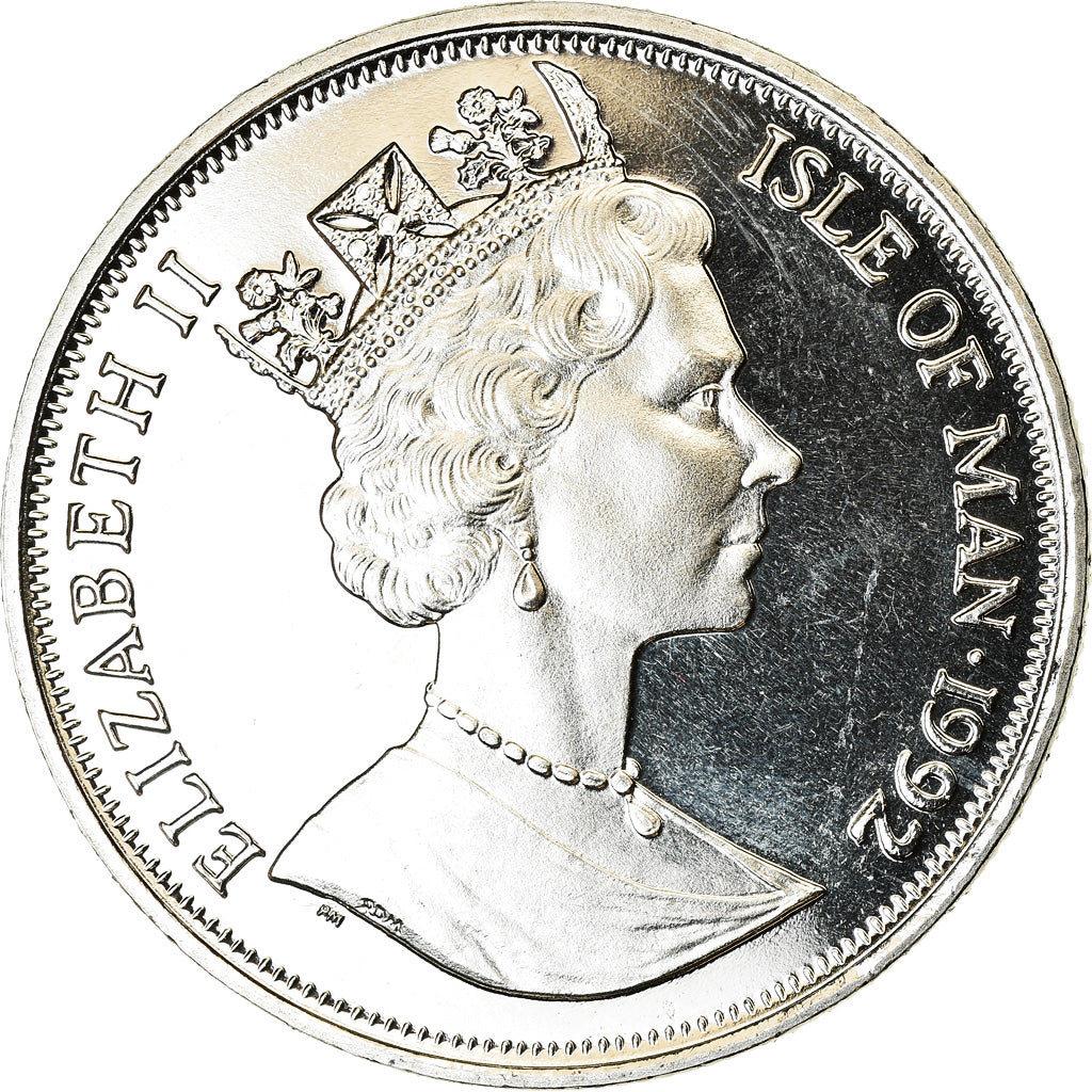Monnaie, Isle of Man, Elizabeth II, Crown, 1992, Pobjoy Mint, Chat siamois, SPL