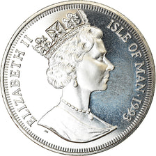 Coin, Isle of Man, Elizabeth II, Crown, 1993, Pobjoy Mint, Chat Maine Coon