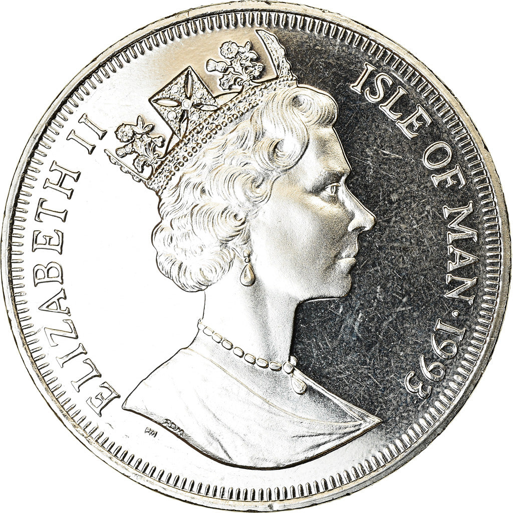 Monnaie, Isle of Man, Elizabeth II, Crown, 1993, Pobjoy Mint, Chat Maine Coon