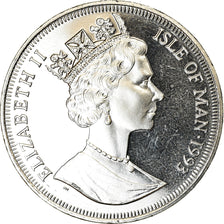 Monnaie, Isle of Man, Elizabeth II, Crown, 1993, Pobjoy Mint, Chat Maine Coon