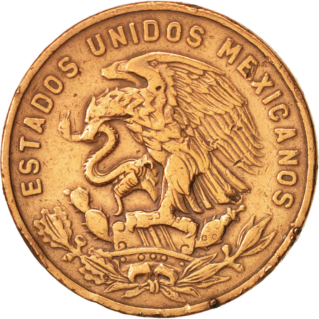 Mexico, 20 Centavos, 1960, Mexico City, EF(40-45), Bronze, KM:440