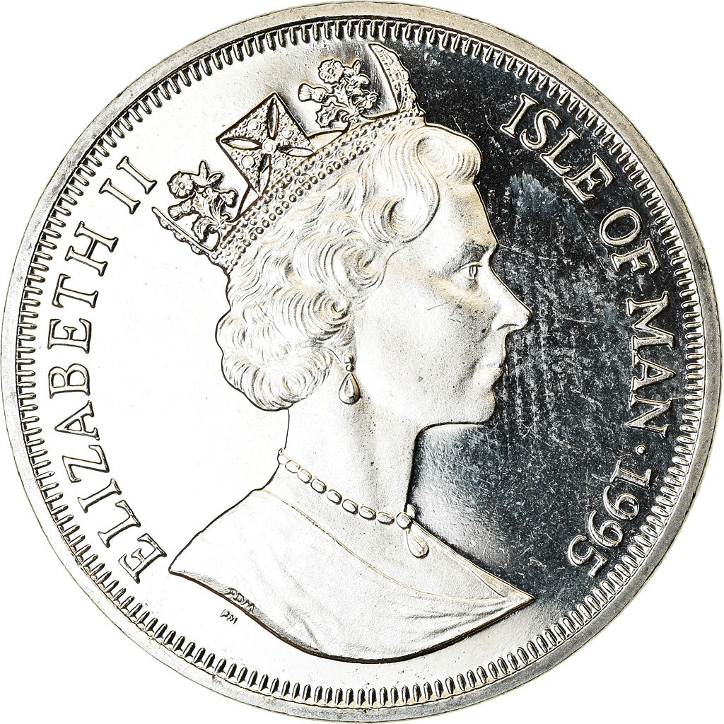 Coin, Isle of Man, Elizabeth II, Crown, 1995, Pobjoy Mint, Chat turc, MS(63)