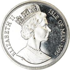 Coin, Isle of Man, Elizabeth II, Crown, 1995, Pobjoy Mint, Chat turc, MS(63)