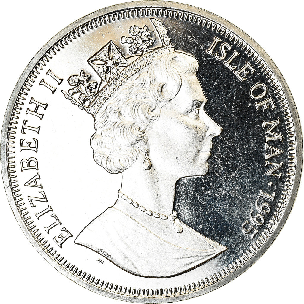 Coin, Isle of Man, Elizabeth II, Crown, 1995, Pobjoy Mint, Chat turc, MS(63)