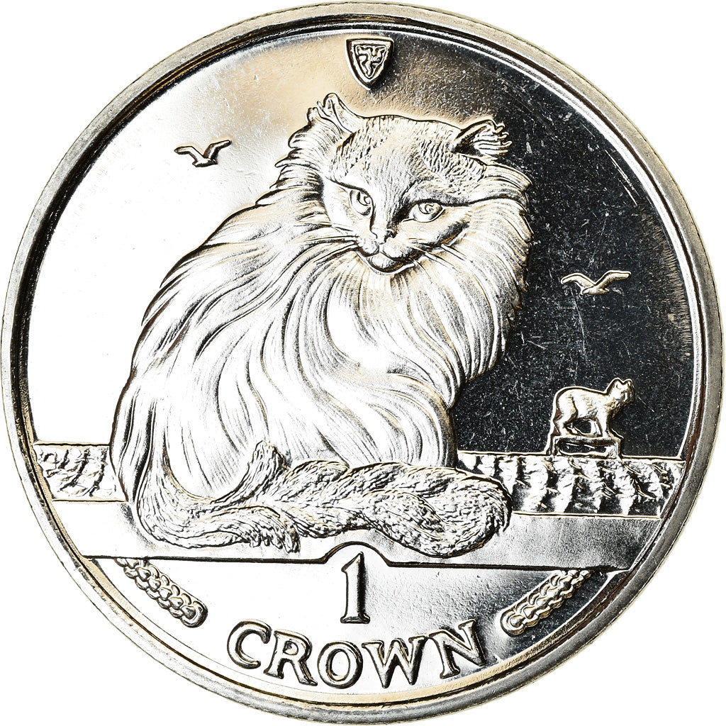 Coin, Isle of Man, Elizabeth II, Crown, 1995, Pobjoy Mint, Chat turc, MS(63)