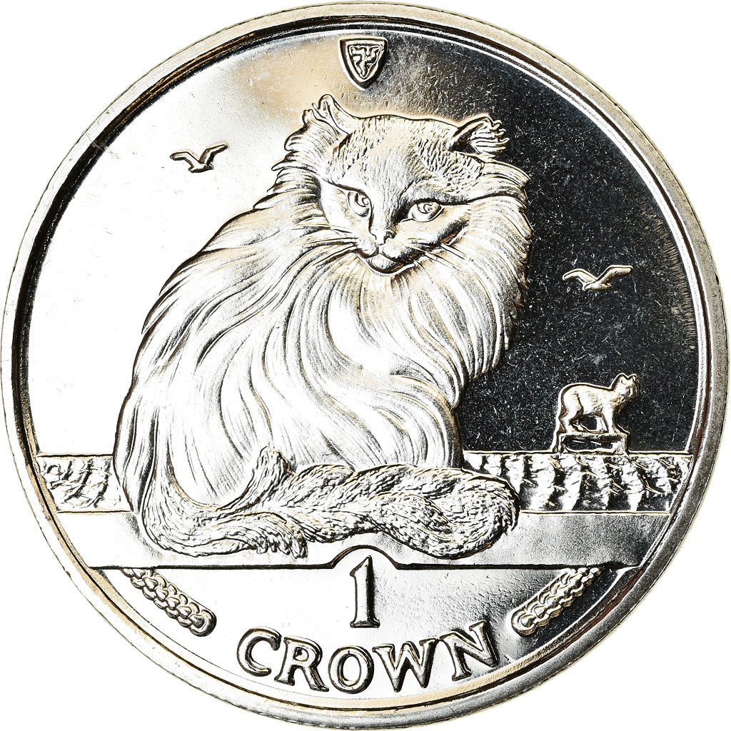 Coin, Isle of Man, Elizabeth II, Crown, 1995, Pobjoy Mint, Chat turc, MS(63)