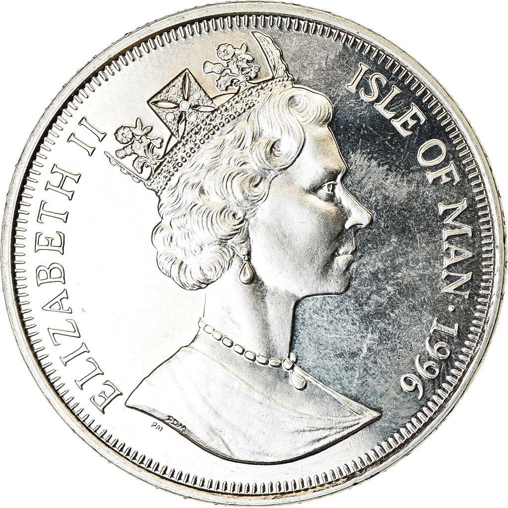 Coin, Isle of Man, Elizabeth II, Crown, 1996, Pobjoy Mint, Chat Sacré de