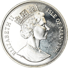 Coin, Isle of Man, Elizabeth II, Crown, 1996, Pobjoy Mint, Chat Sacré de