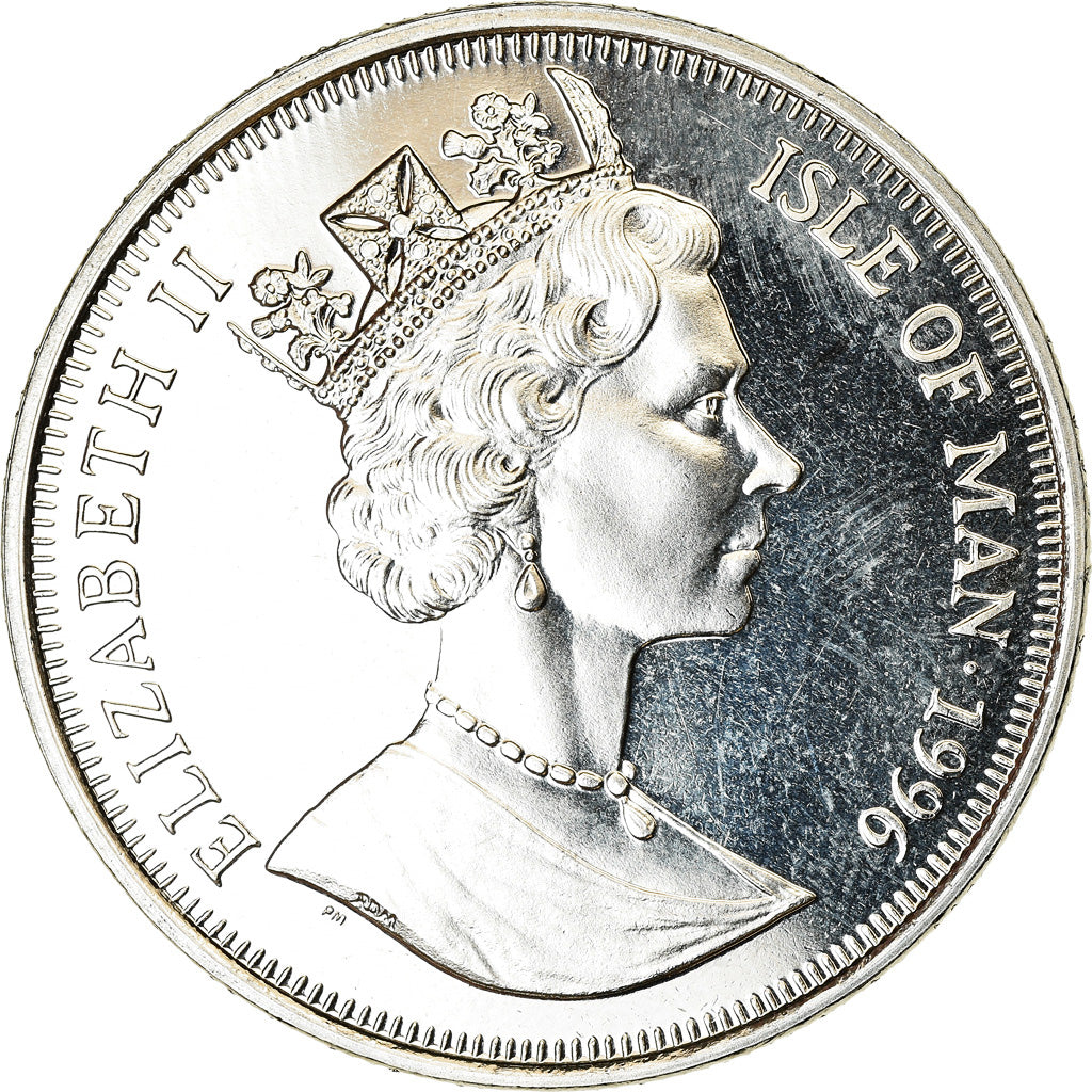 Coin, Isle of Man, Elizabeth II, Crown, 1996, Pobjoy Mint, Chat Sacré de