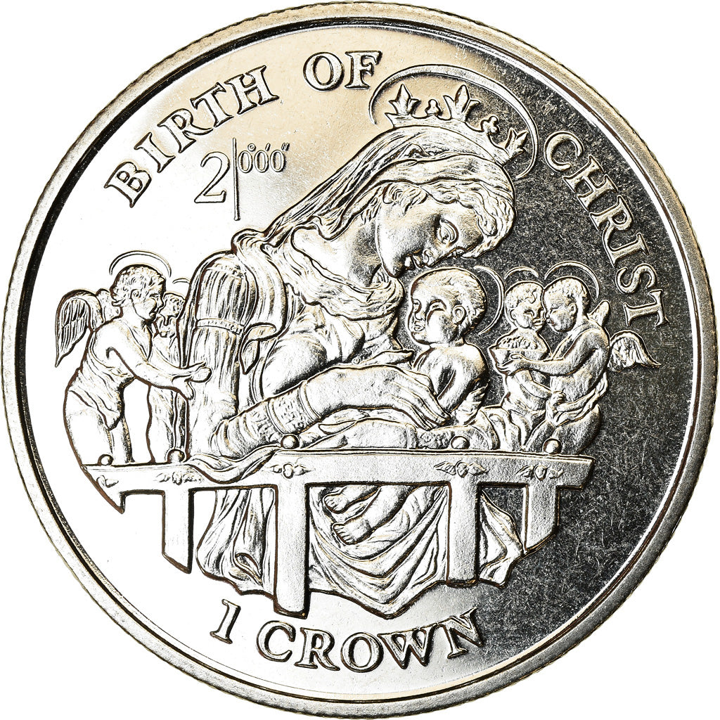 Monnaie, Isle of Man, Elizabeth II, Crown, 1997, Pobjoy Mint, Naissance du