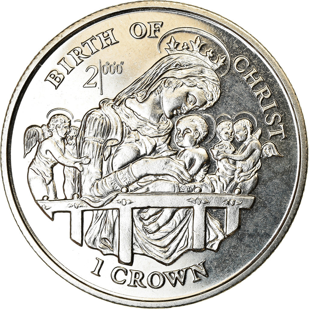 Monnaie, Isle of Man, Elizabeth II, Crown, 1997, Pobjoy Mint, Naissance du