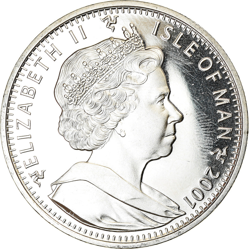Coin, Isle of Man, Elizabeth II, Crown, 2001, Pobjoy Mint, Chat Somali, MS(63)