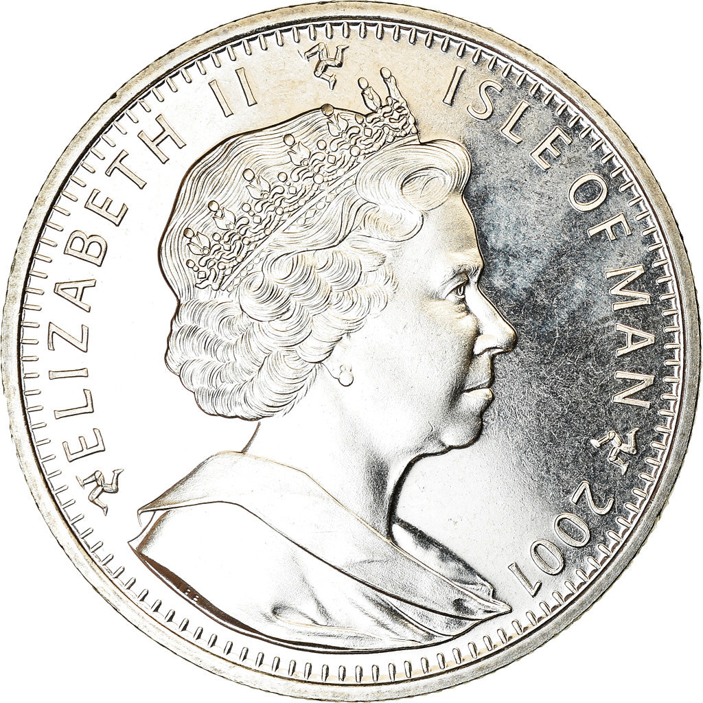 Coin, Isle of Man, Elizabeth II, Crown, 2001, Pobjoy Mint, Chat Somali, MS(63)