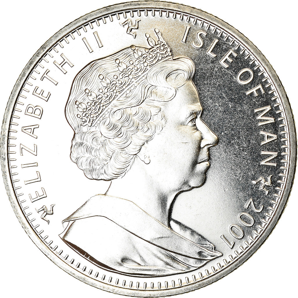 Coin, Isle of Man, Elizabeth II, Crown, 2001, Pobjoy Mint, Chat Somali, MS(63)