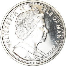 Coin, Isle of Man, Elizabeth II, Crown, 2002, Pobjoy Mint, Chat du Bengal