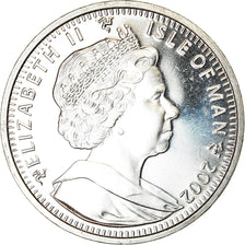 Coin, Isle of Man, Elizabeth II, Crown, 2002, Pobjoy Mint, Chat du Bengal