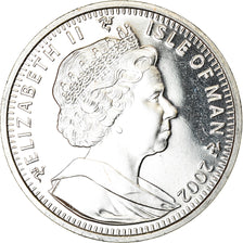 Coin, Isle of Man, Elizabeth II, Crown, 2002, Pobjoy Mint, Chat du Bengal