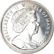Coin, Isle of Man, Elizabeth II, Crown, 2003, Pobjoy Mint, Chat du Bengal