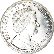 Coin, Isle of Man, Elizabeth II, Crown, 2004, Pobjoy Mint, Chat tonkinois